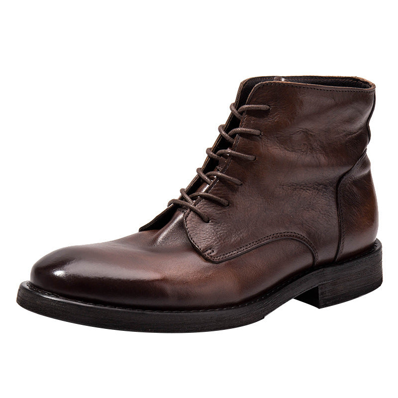 Trendy Workwear Boots | Genuine Cowhide, Black & Brown