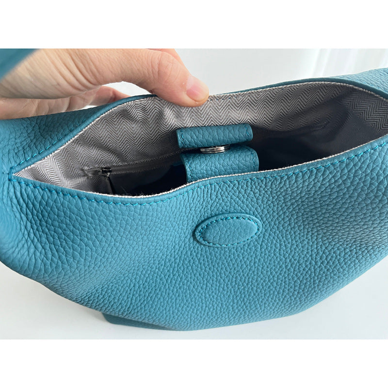 Ladies Soft Leather Vegetable Basket Bag Medium