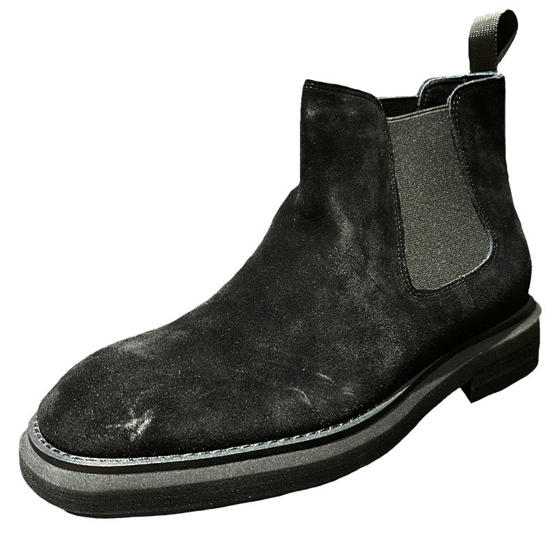 Men's Vintage Leather Martin Boots - Black & Brown