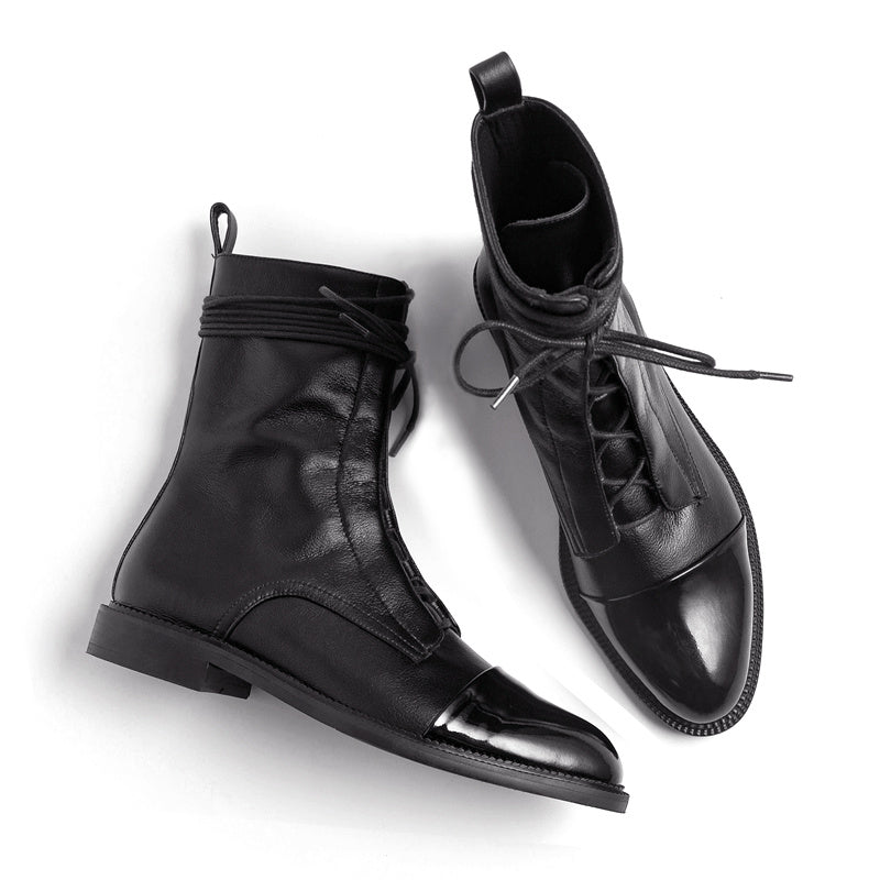 British Style Ladies Martin Boots with Soft PU Leather
