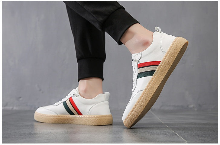 Men’s Korean High-Top Casual Sneakers with Mid Heel