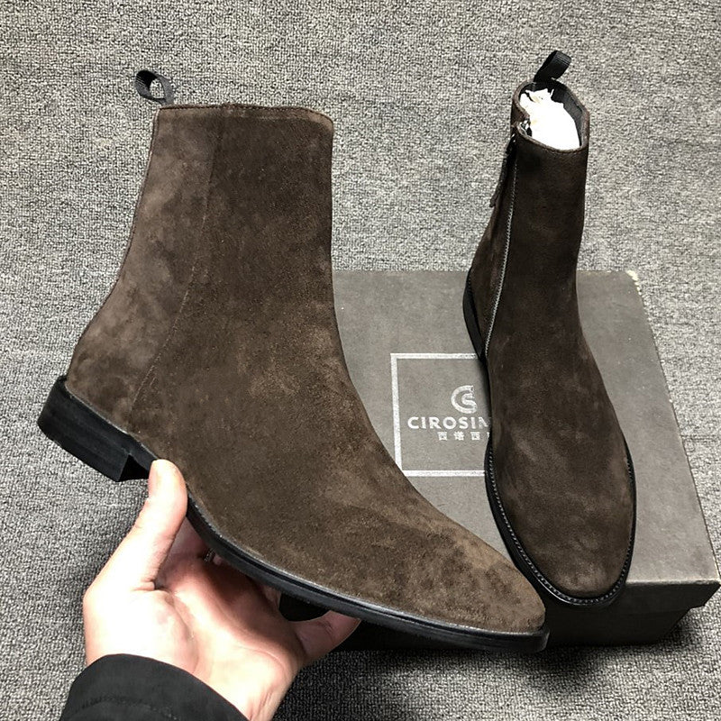 Korean Style High-Top Zipper Martin Boots | Multi Colors