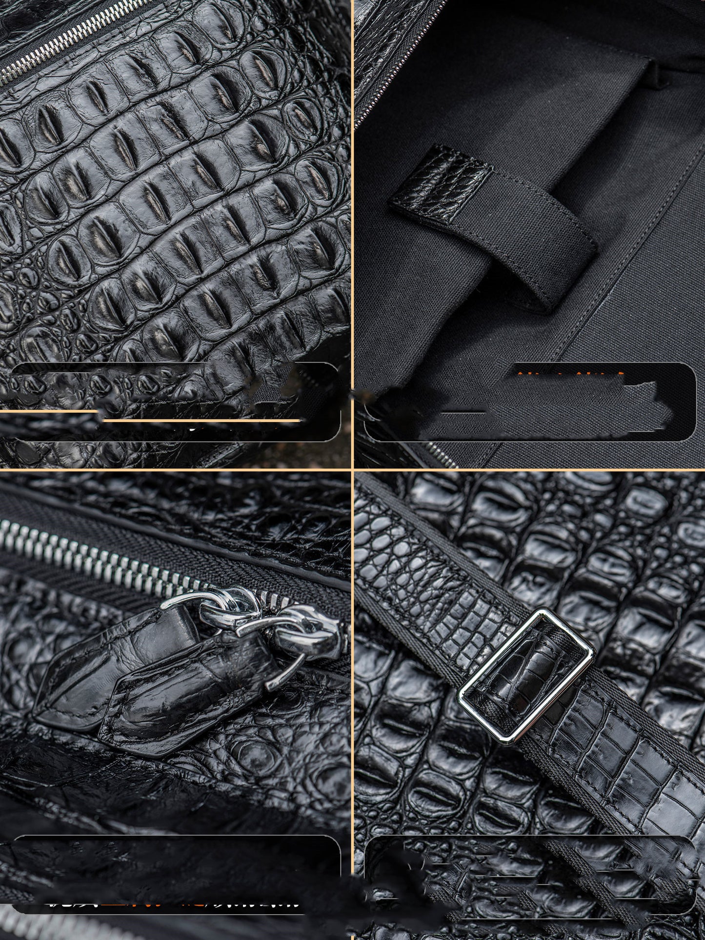 Kurayoshi Handmade Crocodile Leather Travel Backpack