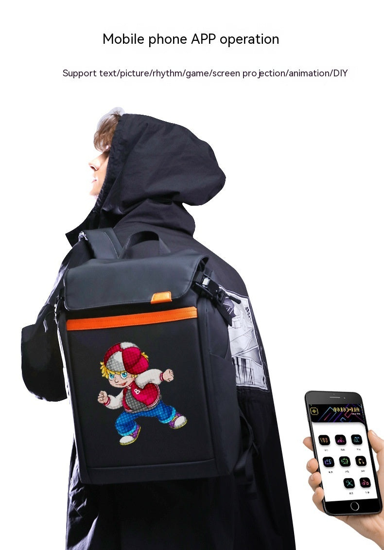 Bluetooth Riding LED Backpack with Projection Screen