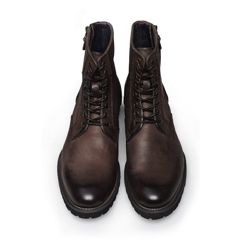 Mogadishu British Retro Leather Martin Boots Men