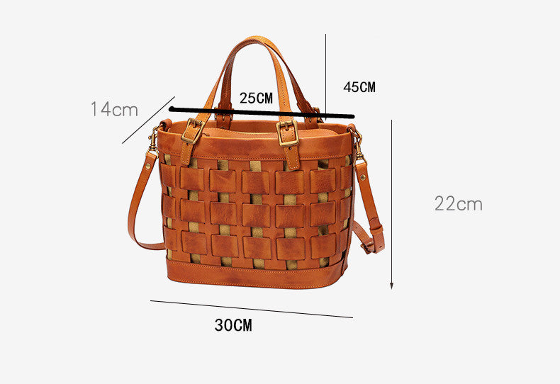 Cowhide handbag women's shoulder messenger bag