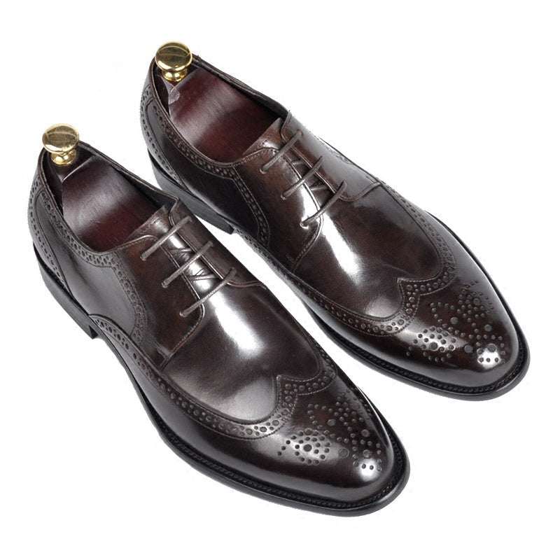 Handmade Genuine Leather Men’s Pointed Toe Formal Shoes