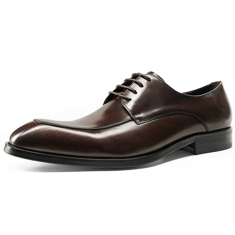 Men’s British Style Handmade Pointed Leather Shoes