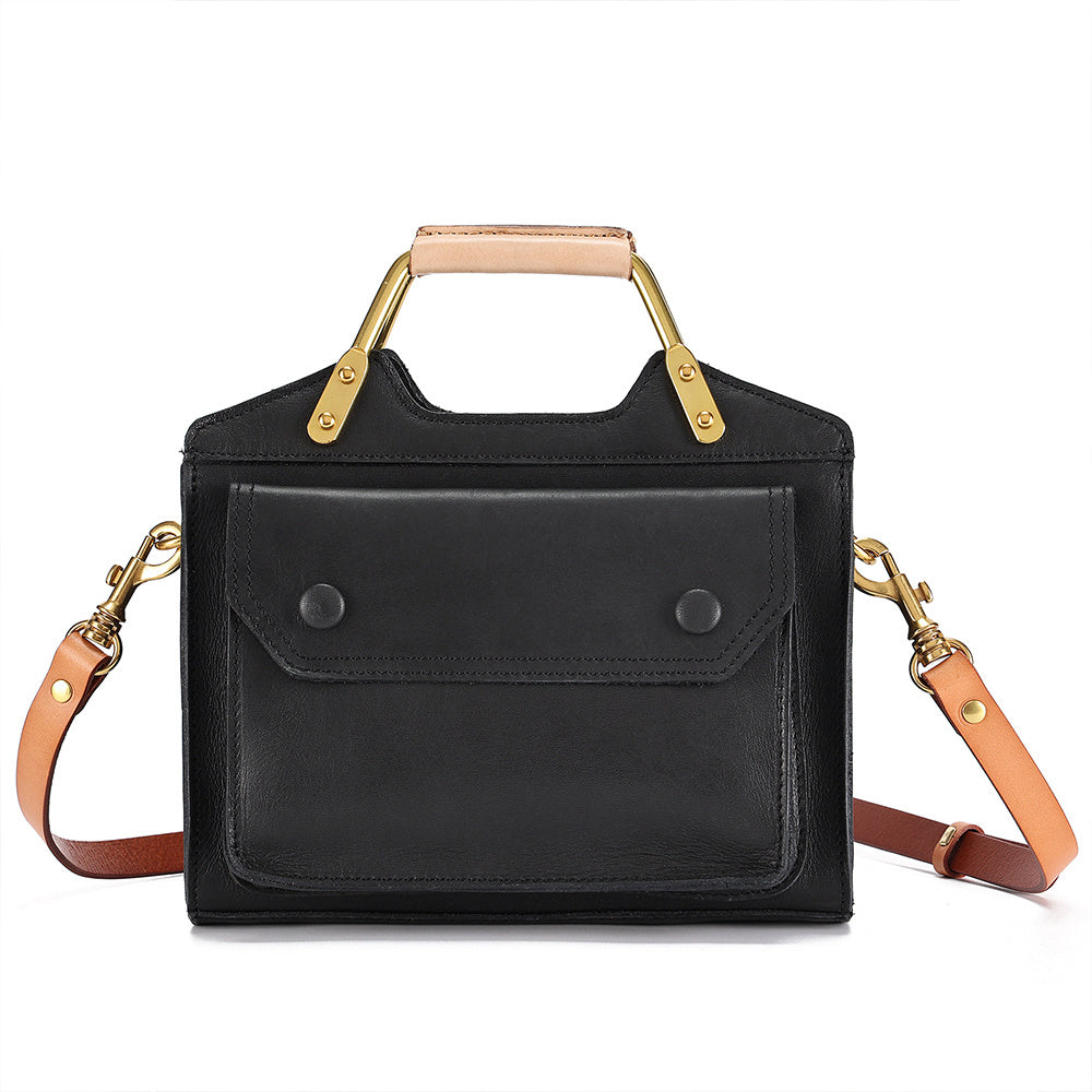 Fashionable Women's Retro Messenger Bag with Metal Accent