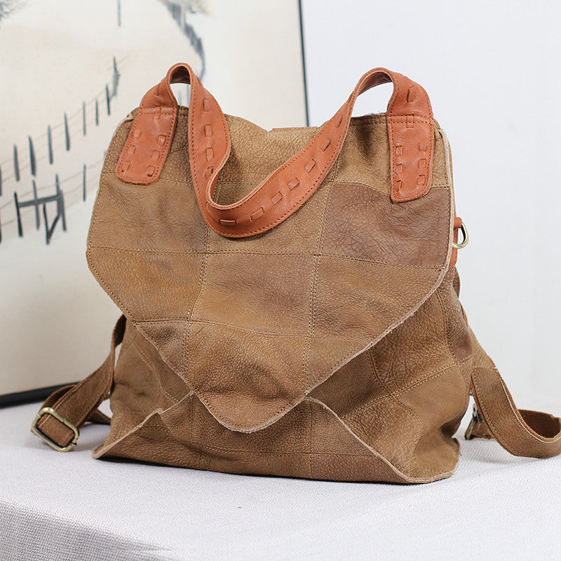 Women’s Retro Pure Cowhide Brown Crossbody Bag