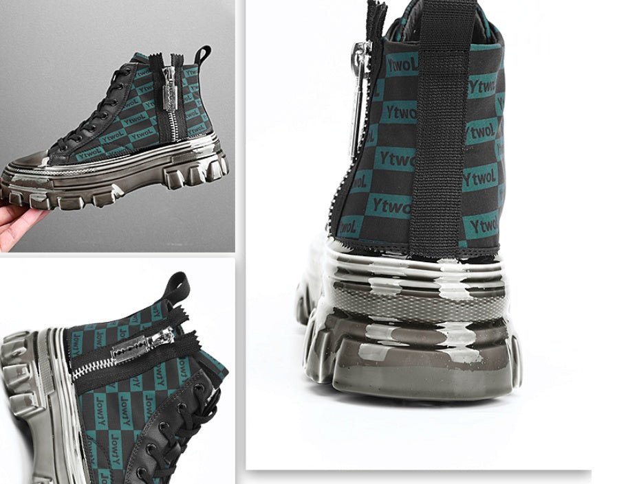 Warm Casual Tie-up Shoes with Plush Rubber Sole