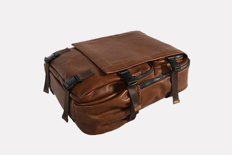 Men’s Handmade Leather Business Backpack, 43x31x15cm