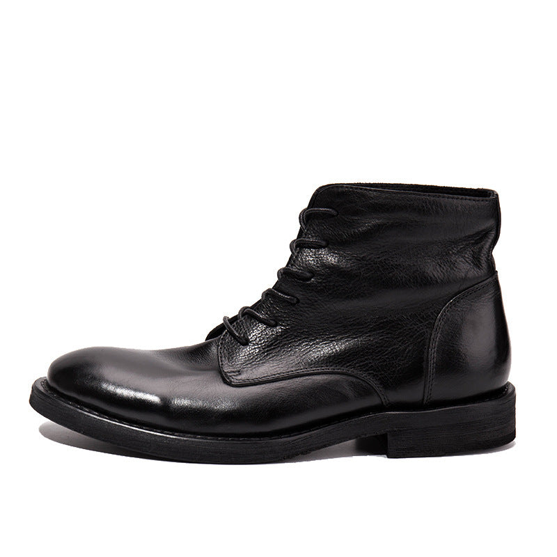 Trendy Workwear Boots | Genuine Cowhide, Black & Brown