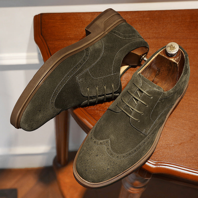 Men's Vintage Suede Leather Breathable Formal Shoes