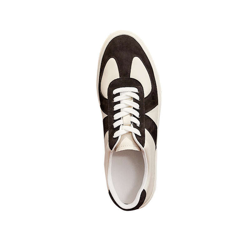 Retro Colorblock Casual Flat Skateboard Shoes Men