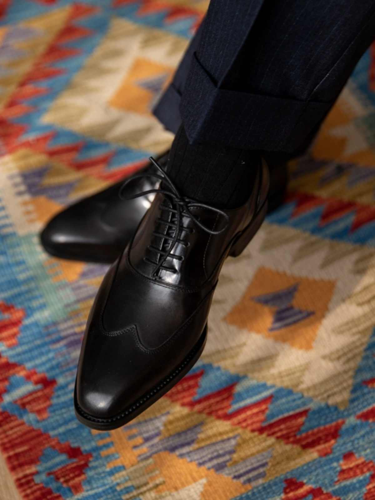 Men’s Business Formal Brogue Leather Shoes, Lace-Up