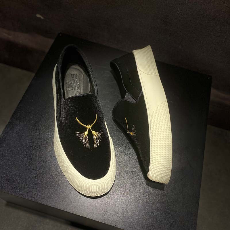 Breathable Men’s Slip-On Casual Youth Sneakers Black