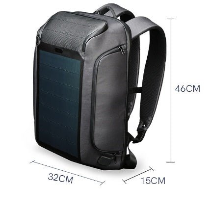 Flexible Solar Backpack 15.6" Laptop, USB Charge