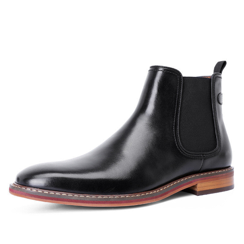 Men's Fashionable Business Leather Shoes, Square Toe