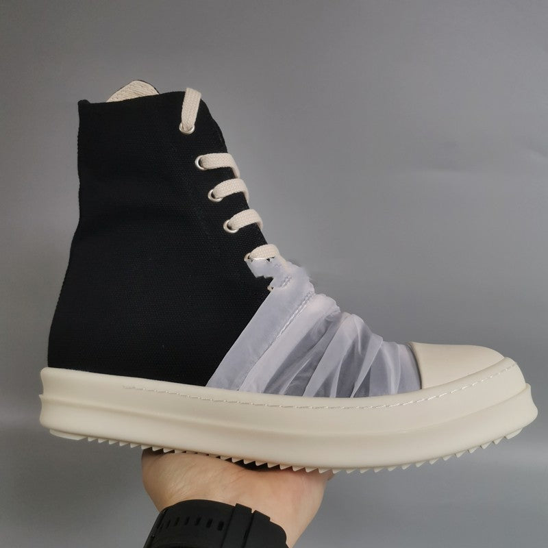 High Top Canvas Shoes with Thick TPU Sole Unisex