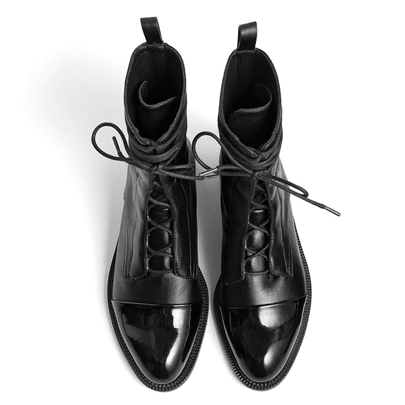 British Style Ladies Martin Boots with Soft PU Leather