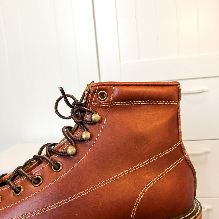 Retro Handmade Cowhide Tooling Couple Short Boots