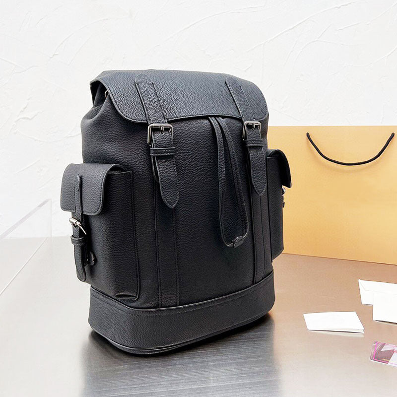 Contrast Color Large Canvas Backpack with Drawstrings