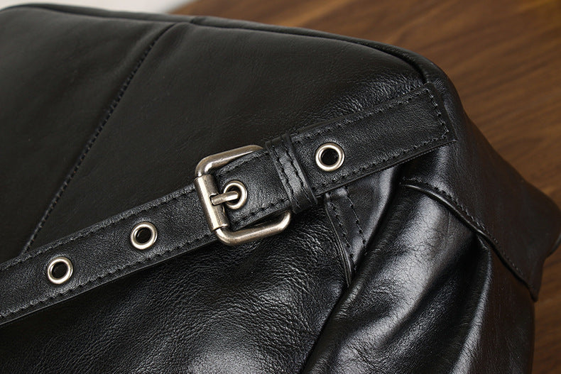 Men’s Leather Business Backpack, Large, Vintage Style
