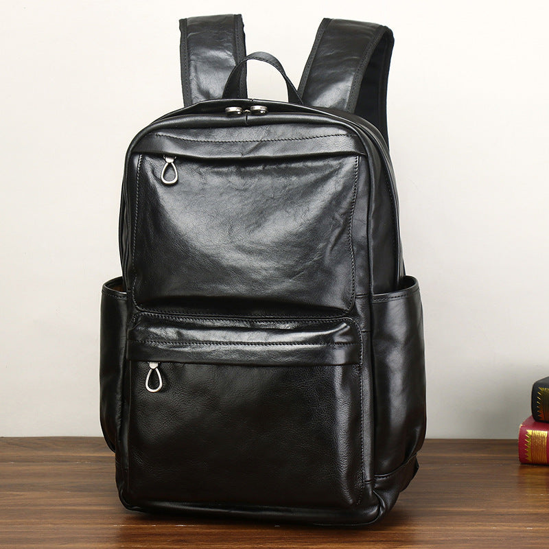 Men’s Leather Business Backpack, Large, Vintage Style