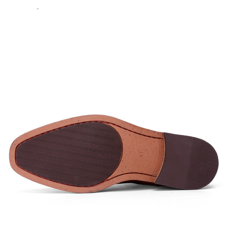 Men's Fashionable Business Leather Shoes, Square Toe