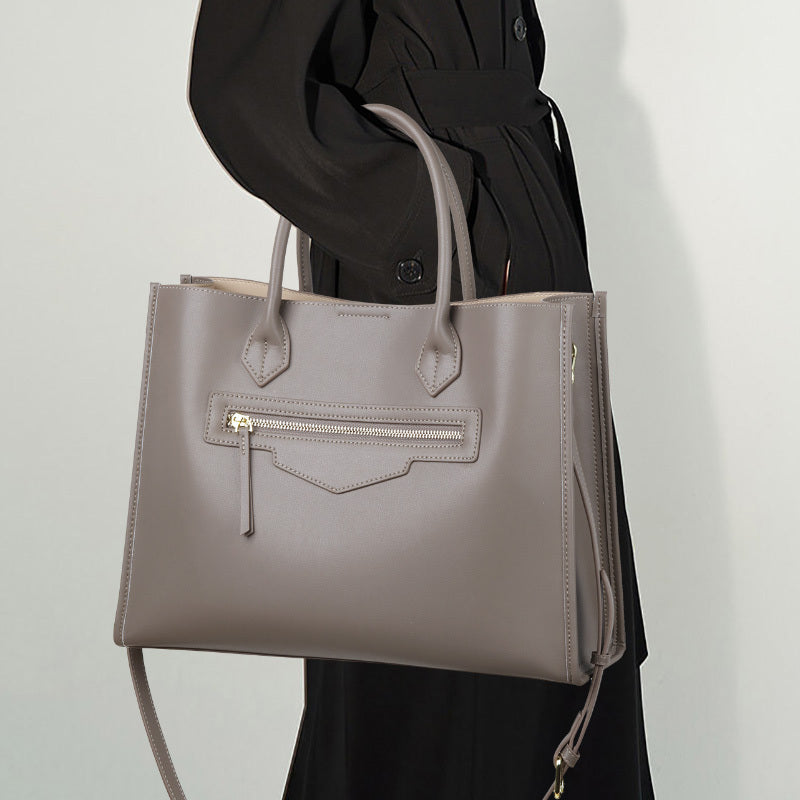 Women’s Large Genuine Leather Tote Bag with Laptop