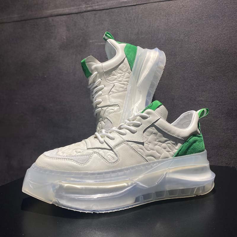 Men's Breathable Air Cushion Dad Sneakers White