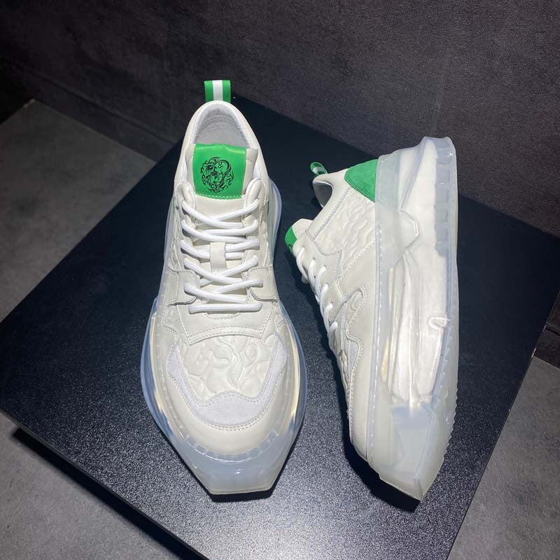 Men's Breathable Air Cushion Dad Sneakers White