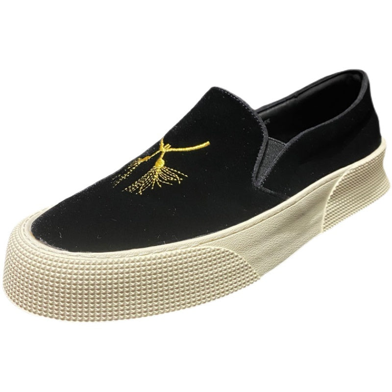 Breathable Men’s Slip-On Casual Youth Sneakers Black