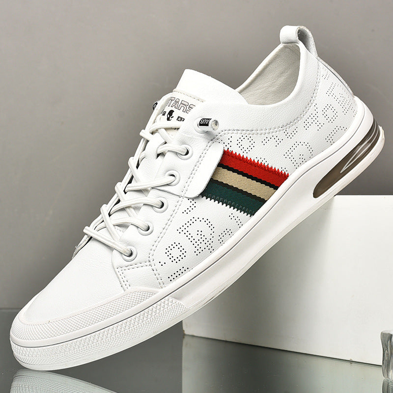 Men’s Casual Leather Board Shoes Breathable Style