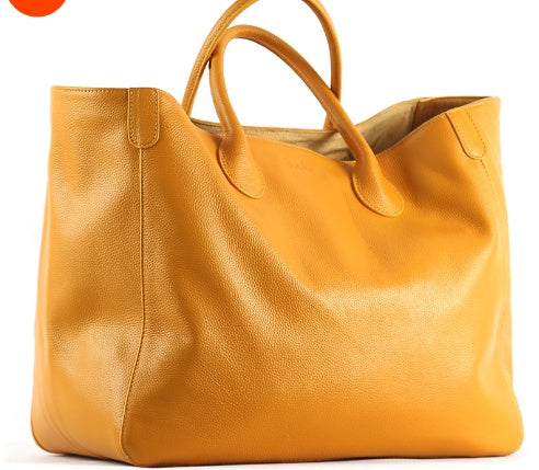 Women's High-Capacity Autumn Genuine Cowhide Handbag