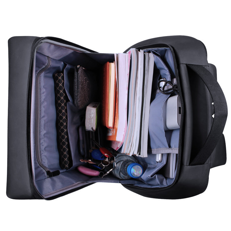 Fingerprint Lock Anti-Splash Laptop Backpack, Black