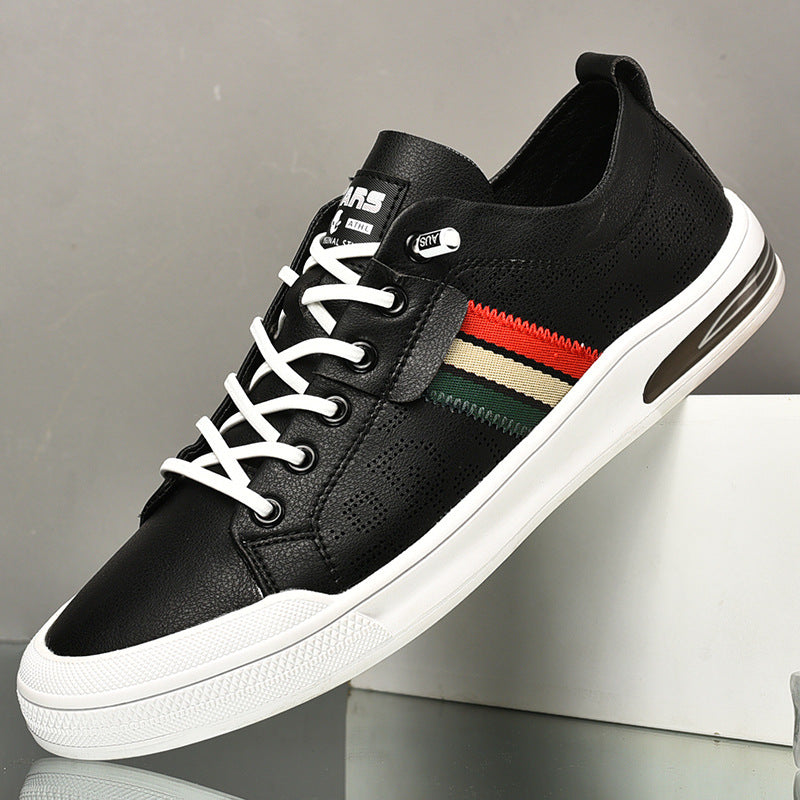 Men’s Casual Leather Board Shoes Breathable Style
