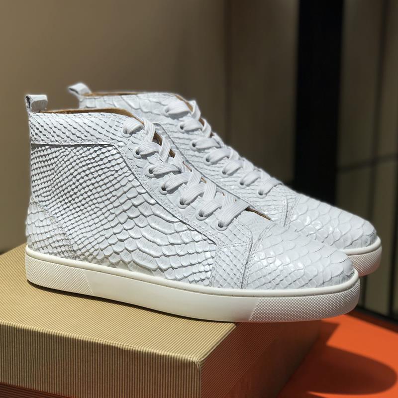 Men’s High Top Crocodile Pattern Casual Board Shoes