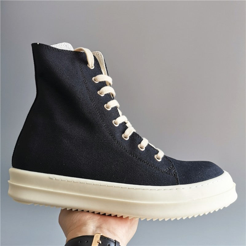 High Top Canvas Shoes with Thick TPU Sole Unisex
