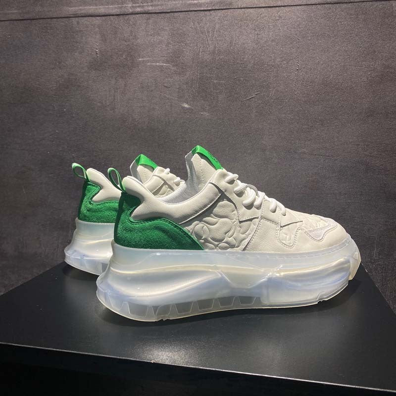 Men's Breathable Air Cushion Dad Sneakers White