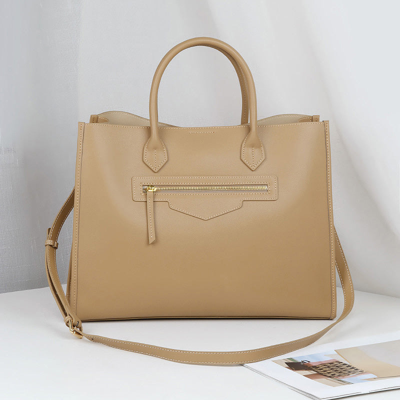 Women’s Large Genuine Leather Tote Bag with Laptop