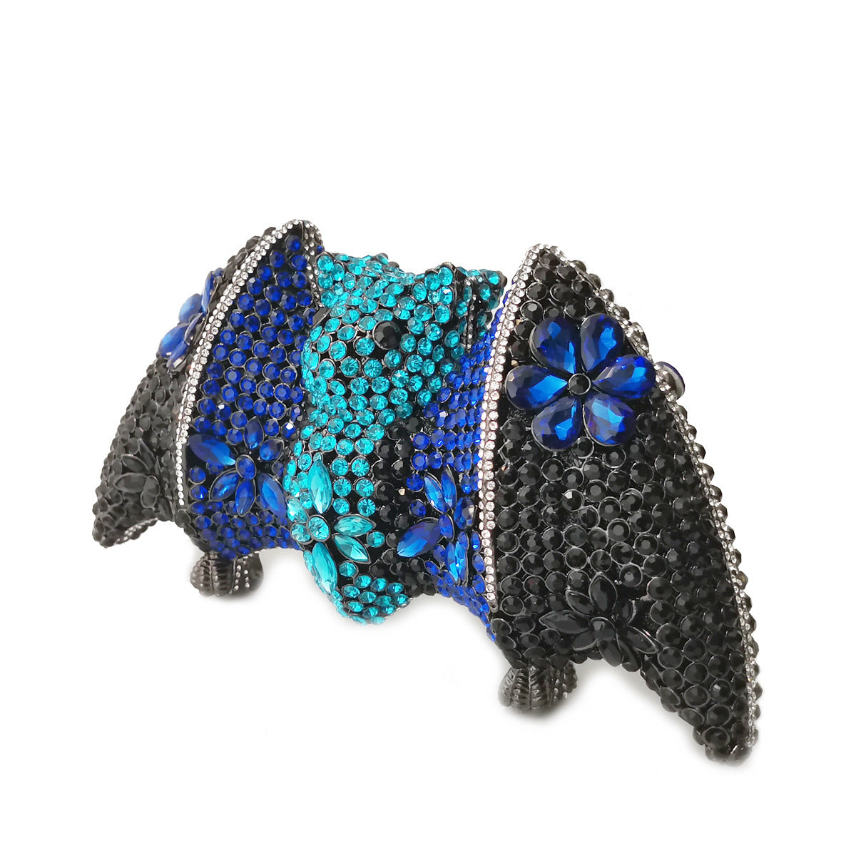 Luxury Rhinestone Bat Clutch Bag with Chain, 18cm