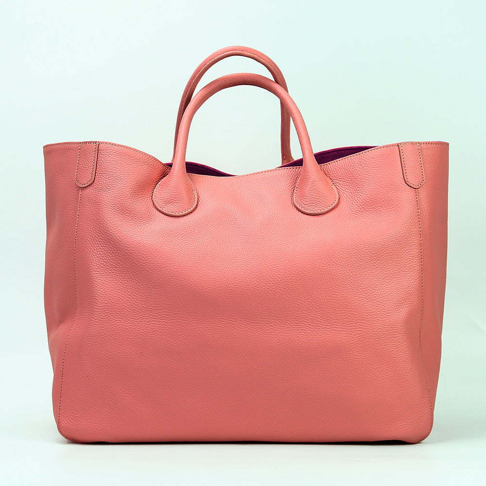 Women's High-Capacity Autumn Genuine Cowhide Handbag