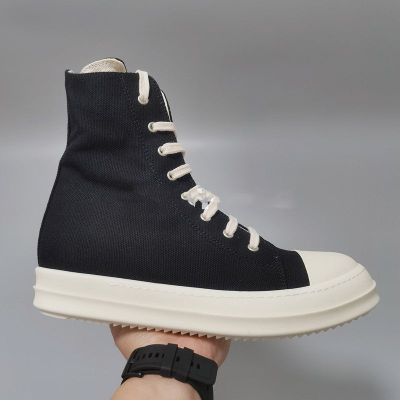 High Top Canvas Shoes with Thick TPU Sole Unisex