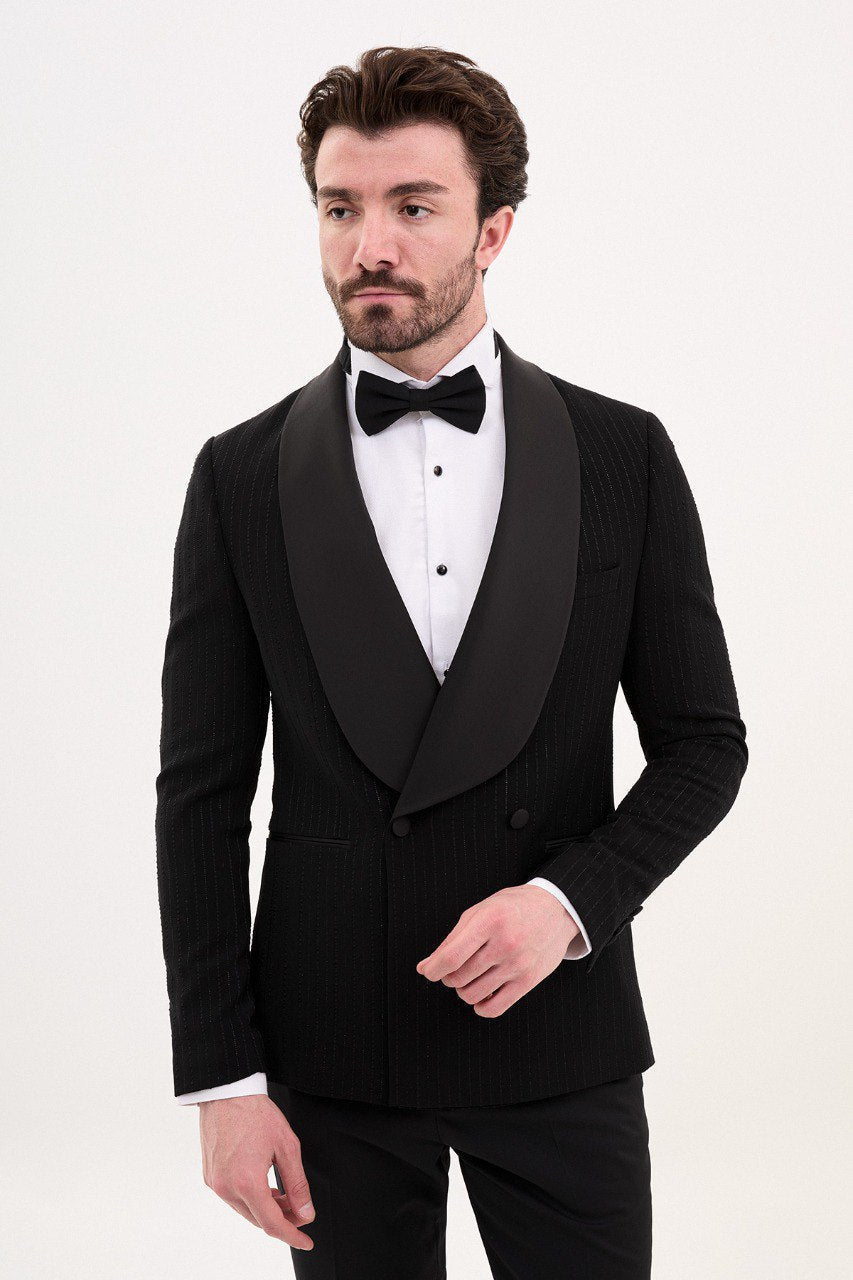 Noir Royale Shawl Tuxedo Set