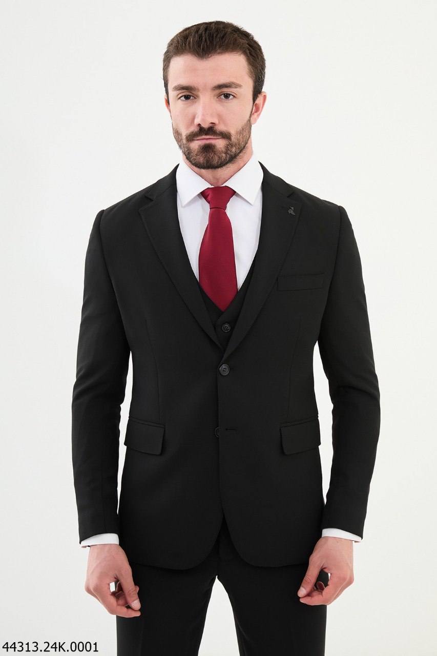 Classic Black Three-Piece Suit