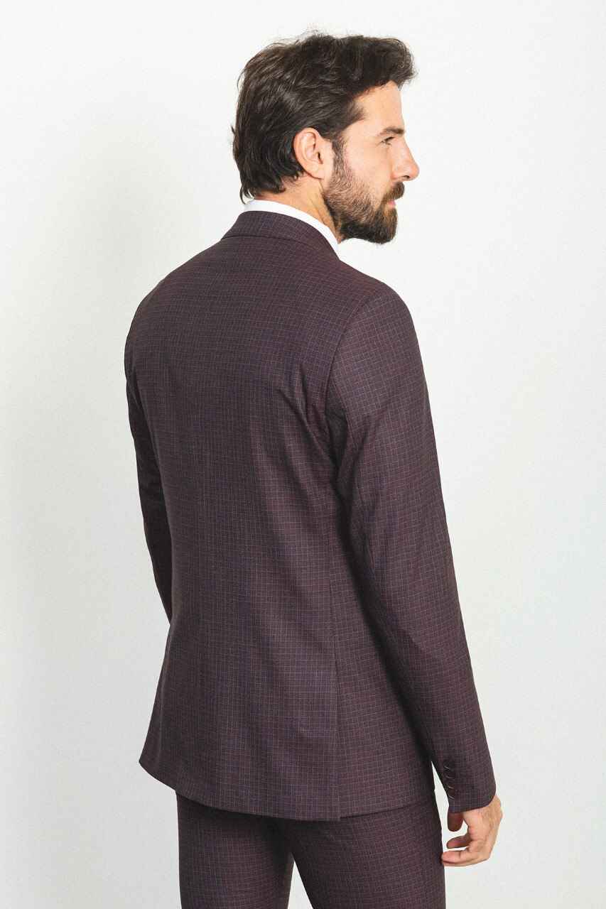 Burgundy Special Design Slim Fit Suit