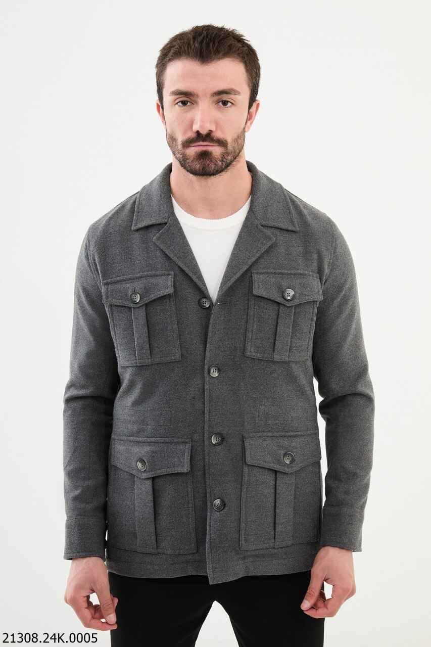Men's Modern Fit Textured Field Coat