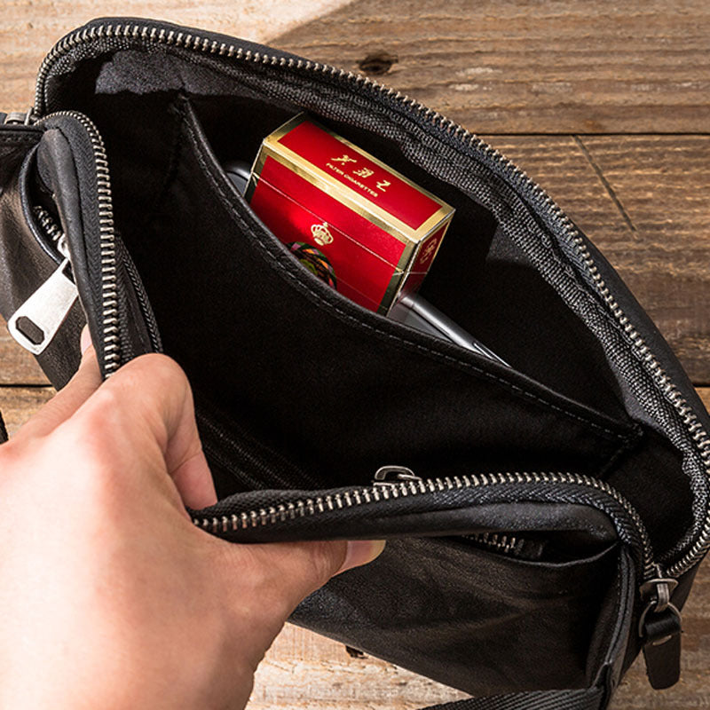 Men's New Vintage Top Layer Cow Leather Casual Bag